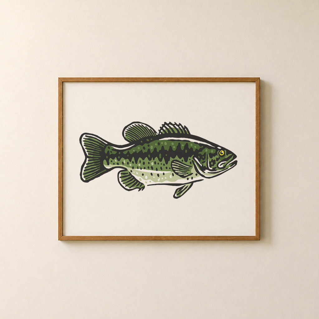 Largemouth Bass -  Illustration Print