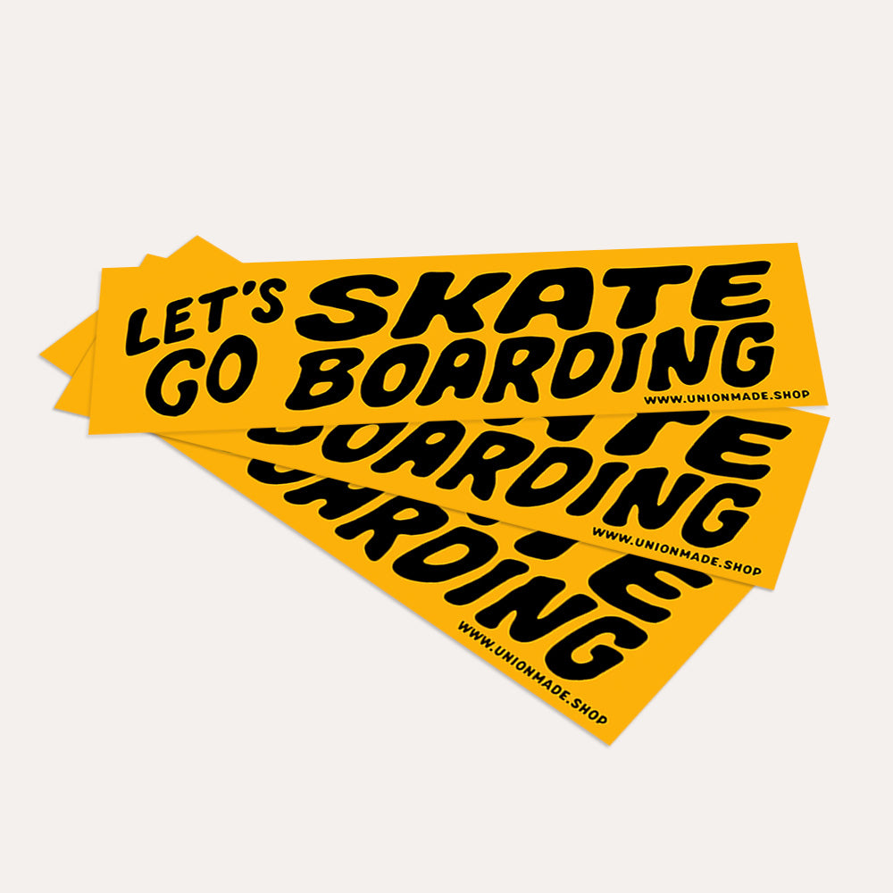 Let's Go Skateboarding - Bumper Sticker