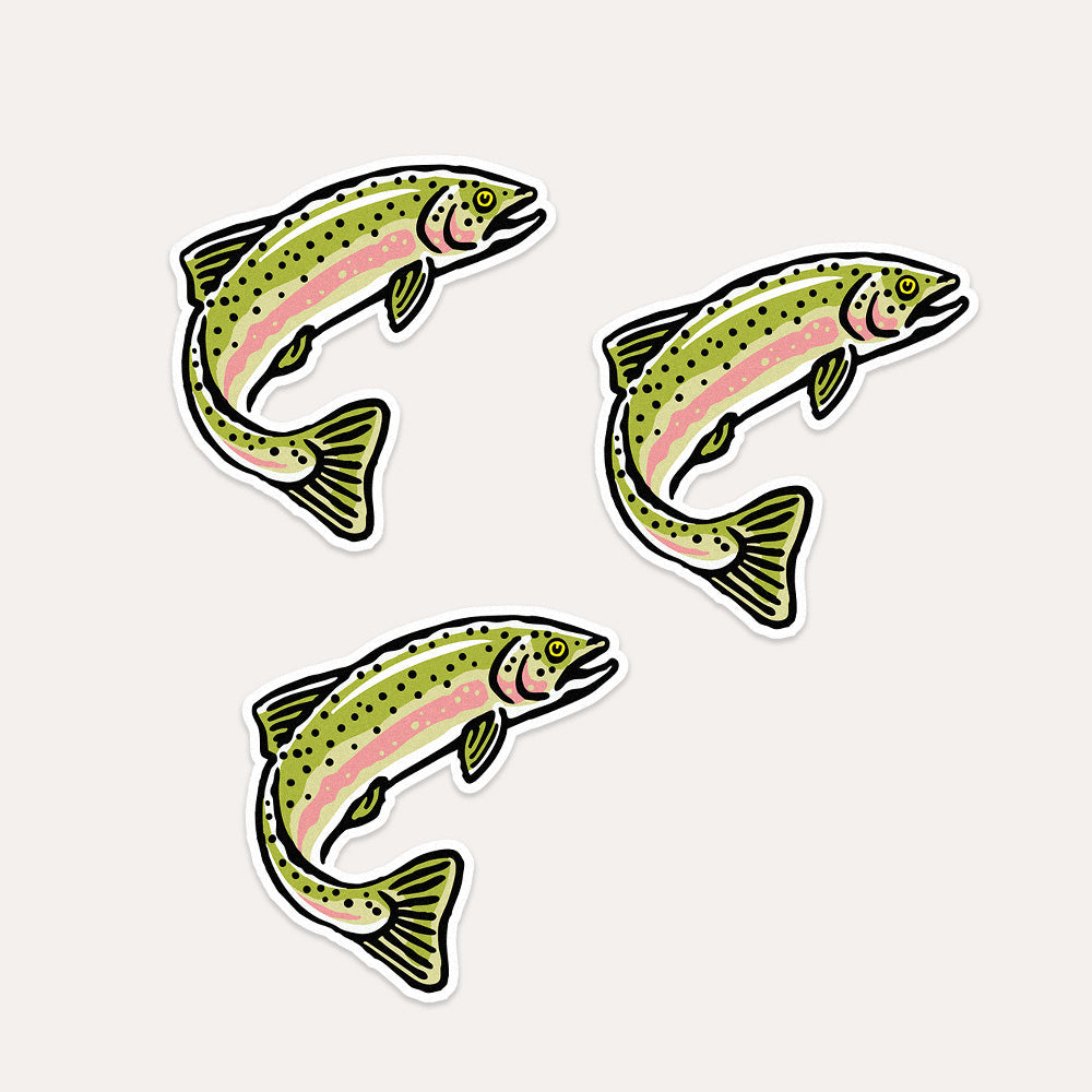 Jumping Rainbow Trout - Vinyl Sticker