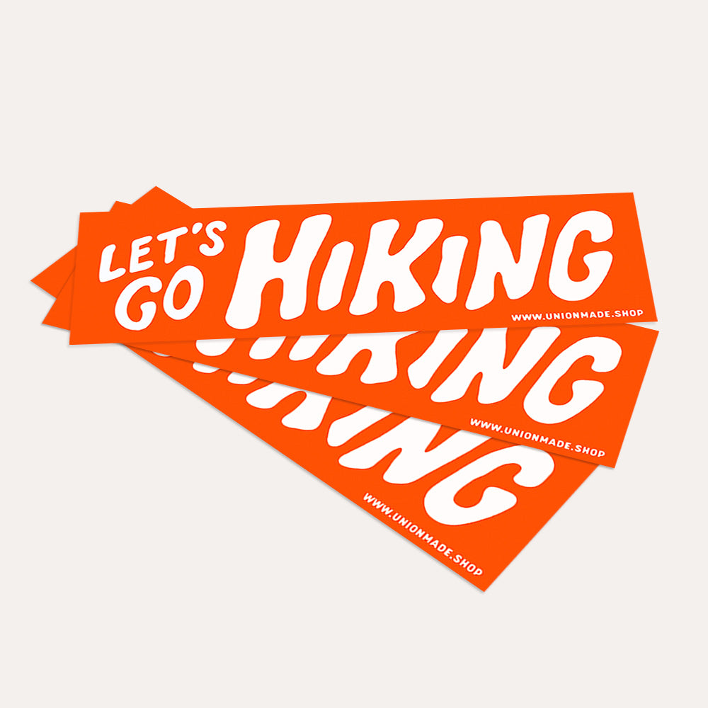 Let's Go Hiking - Bumper Sticker