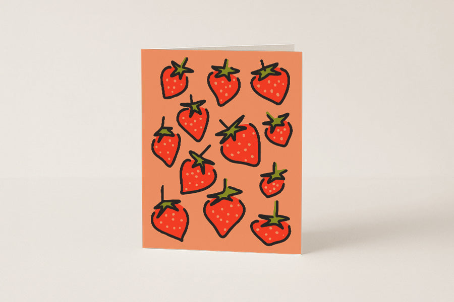 Strawberries - Blank Card