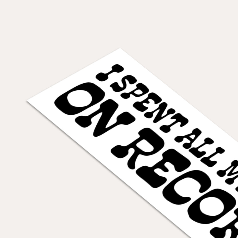 I Spent All My Money On Records - Bumper Sticker
