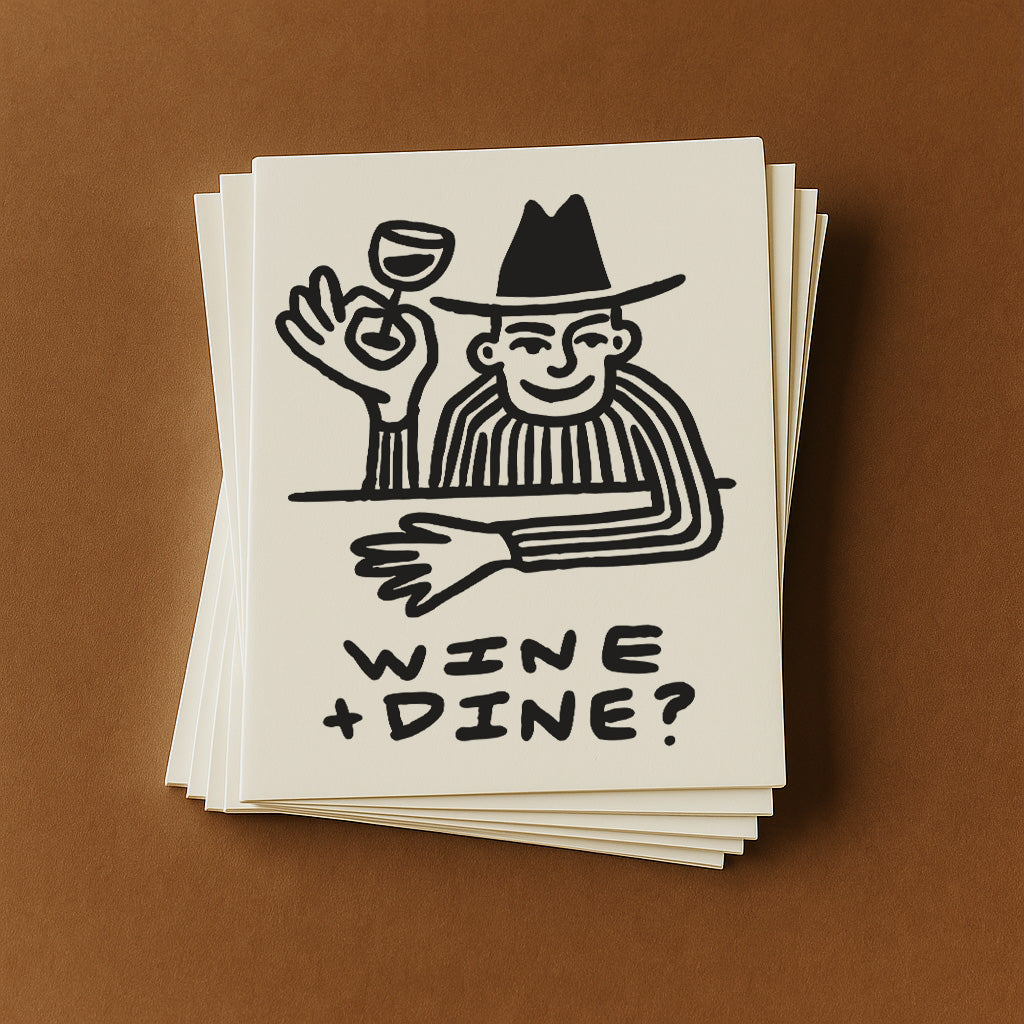 Wine + Dine? - Blank Card