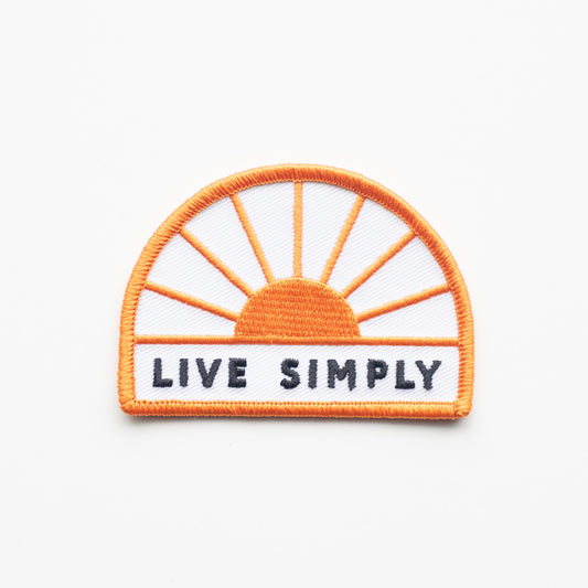 Live Simply Sun - Iron On Patch