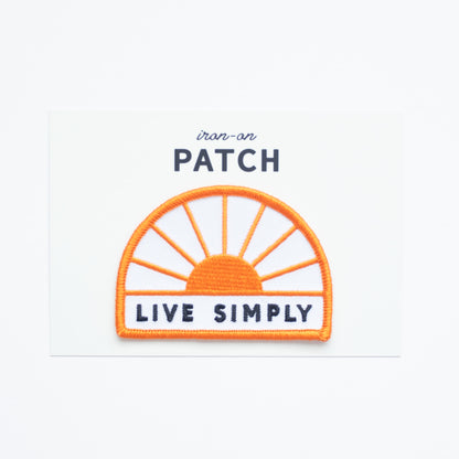 Live Simply Sun - Iron On Patch