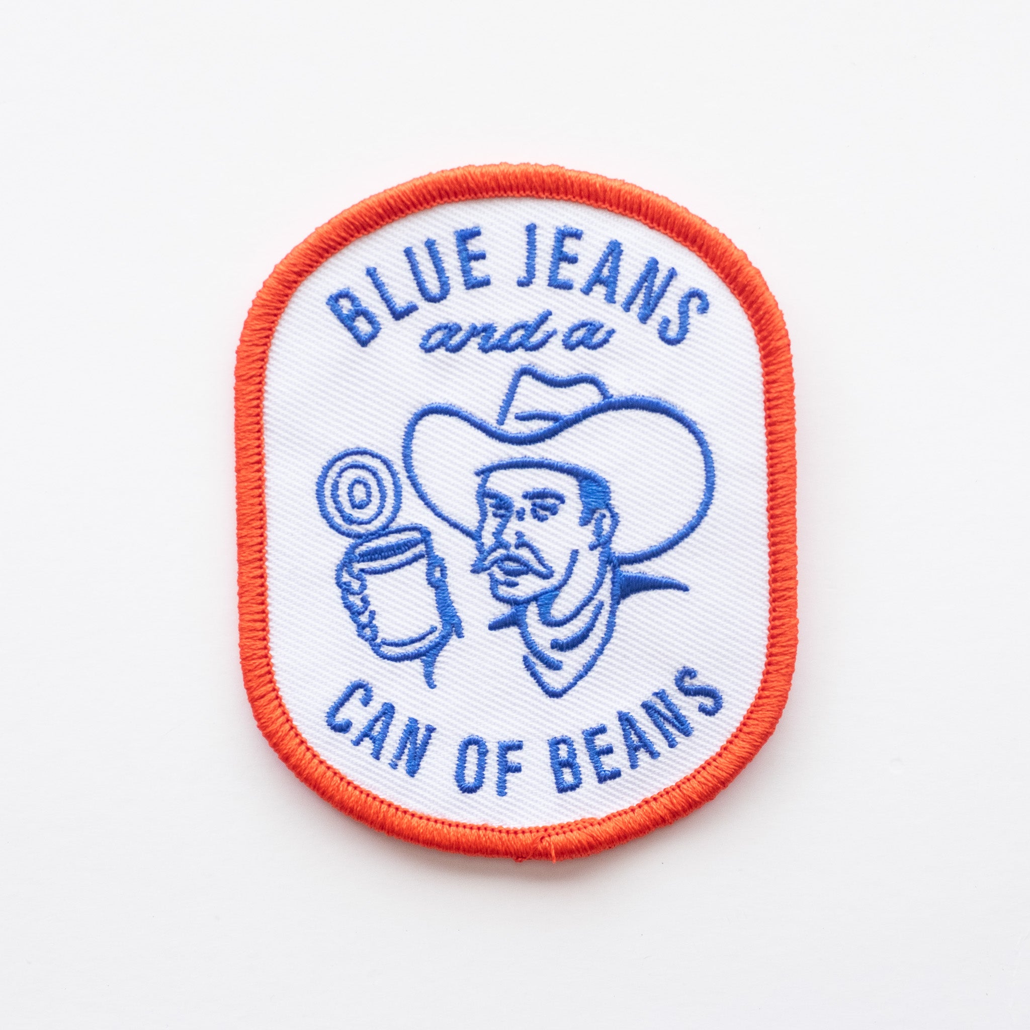 Blue Jeans and a Can of Beans - Iron On Patch