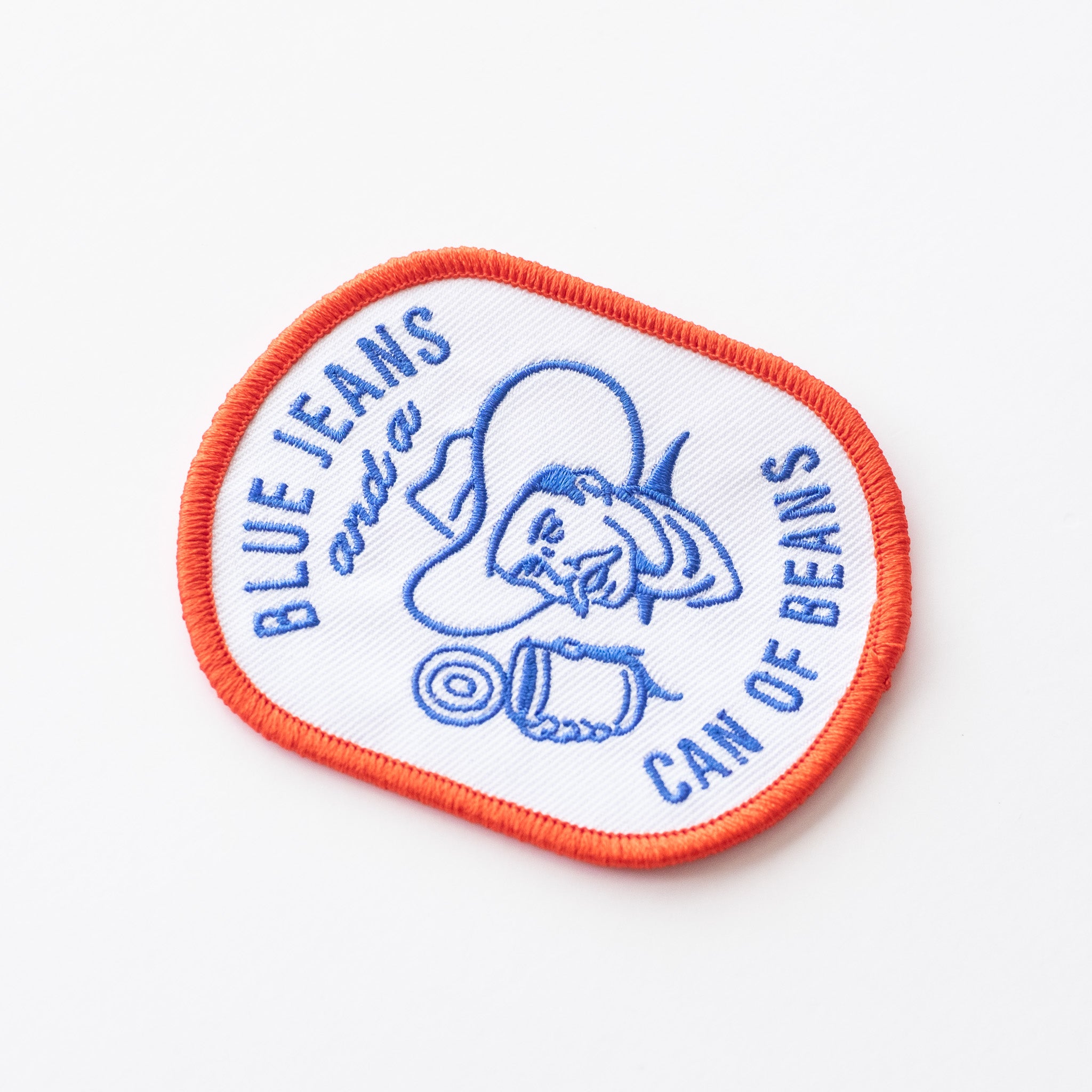 Blue Jeans and a Can of Beans - Iron On Patch