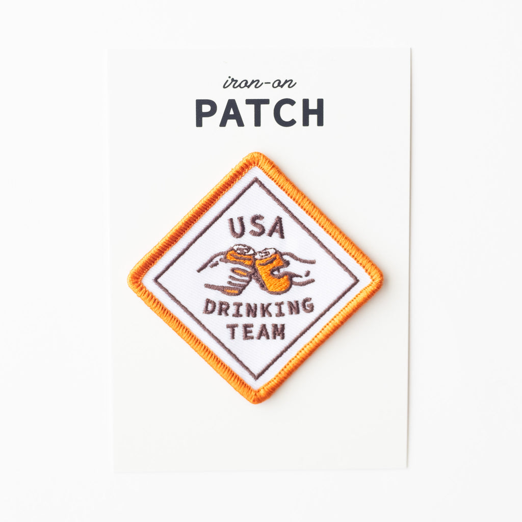 USA Drinking Team - Iron On Patch