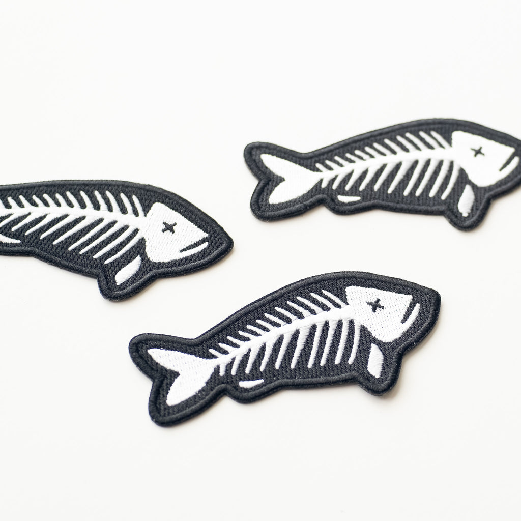 Fish Skeleton - Iron On Patch