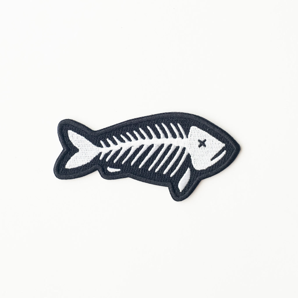 Fish Skeleton - Iron On Patch