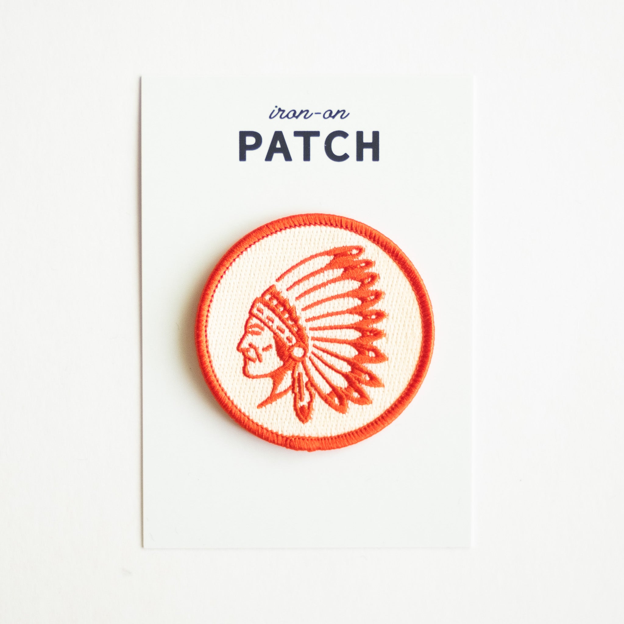 Indian Chief Head - Iron On Patch