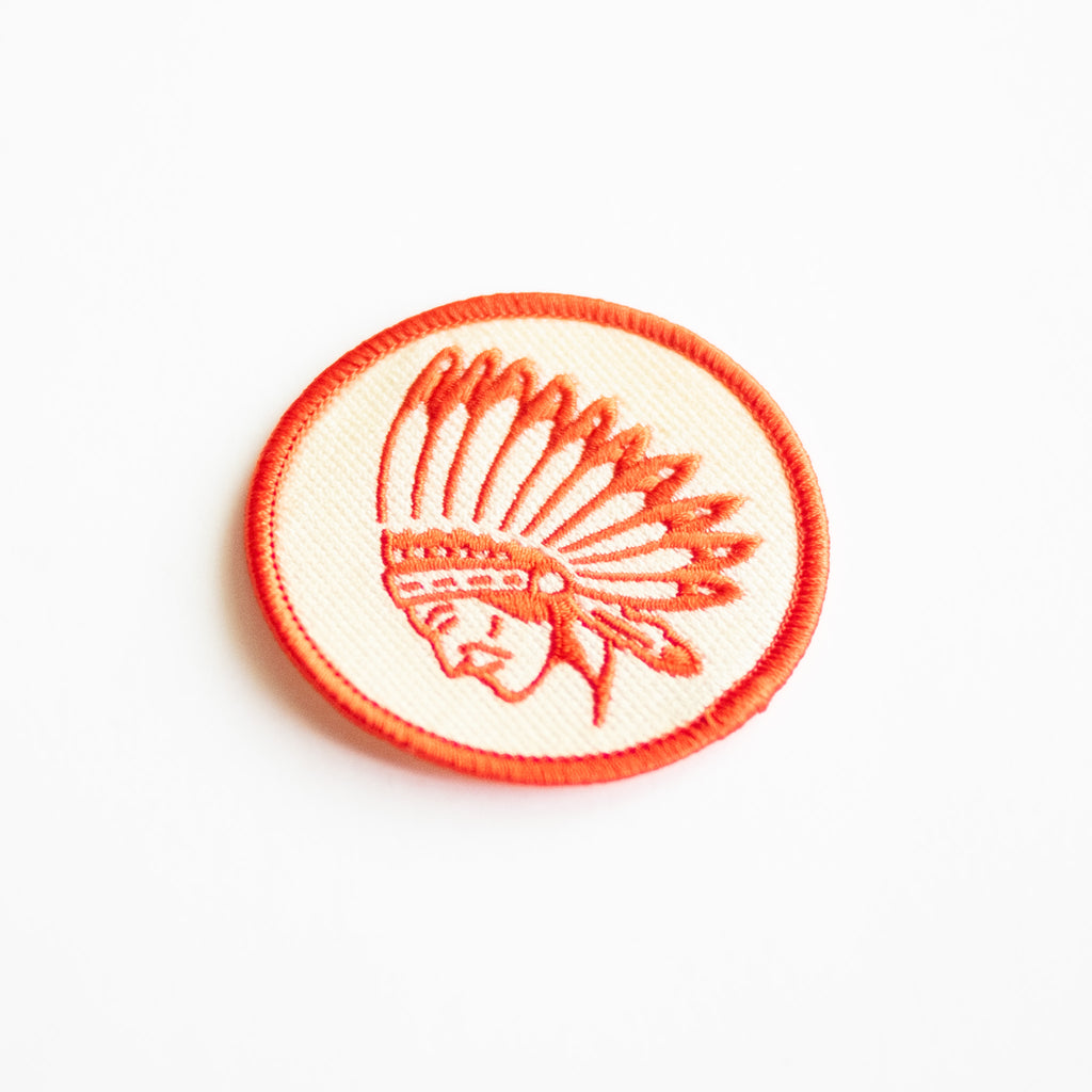 Indian Chief Head - Iron On Patch