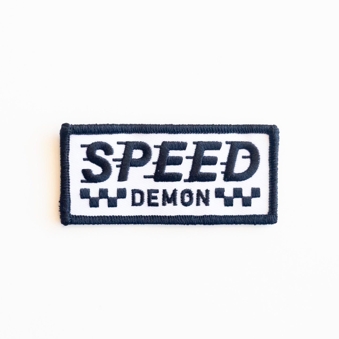 Speed Demon - Iron On Patch - Black and White