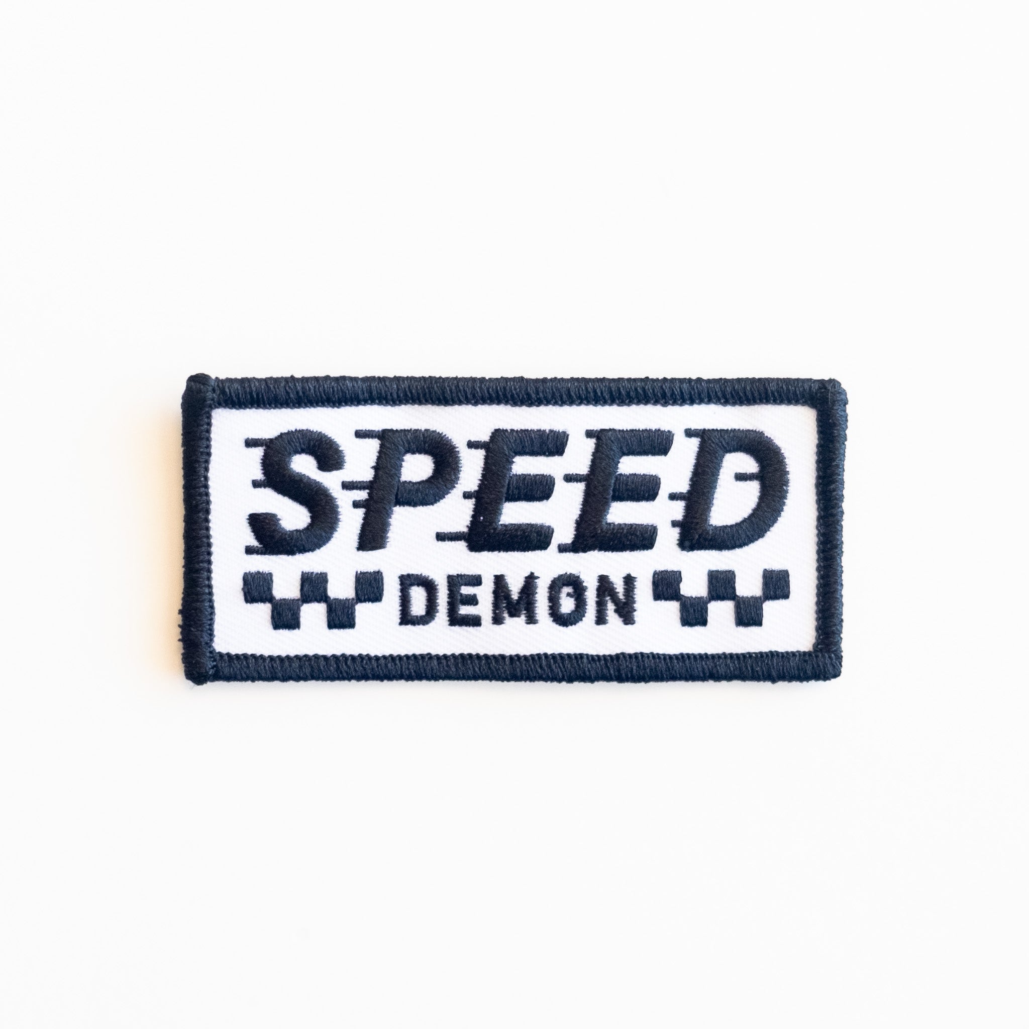 Speed Demon - Iron On Patch - Black and White