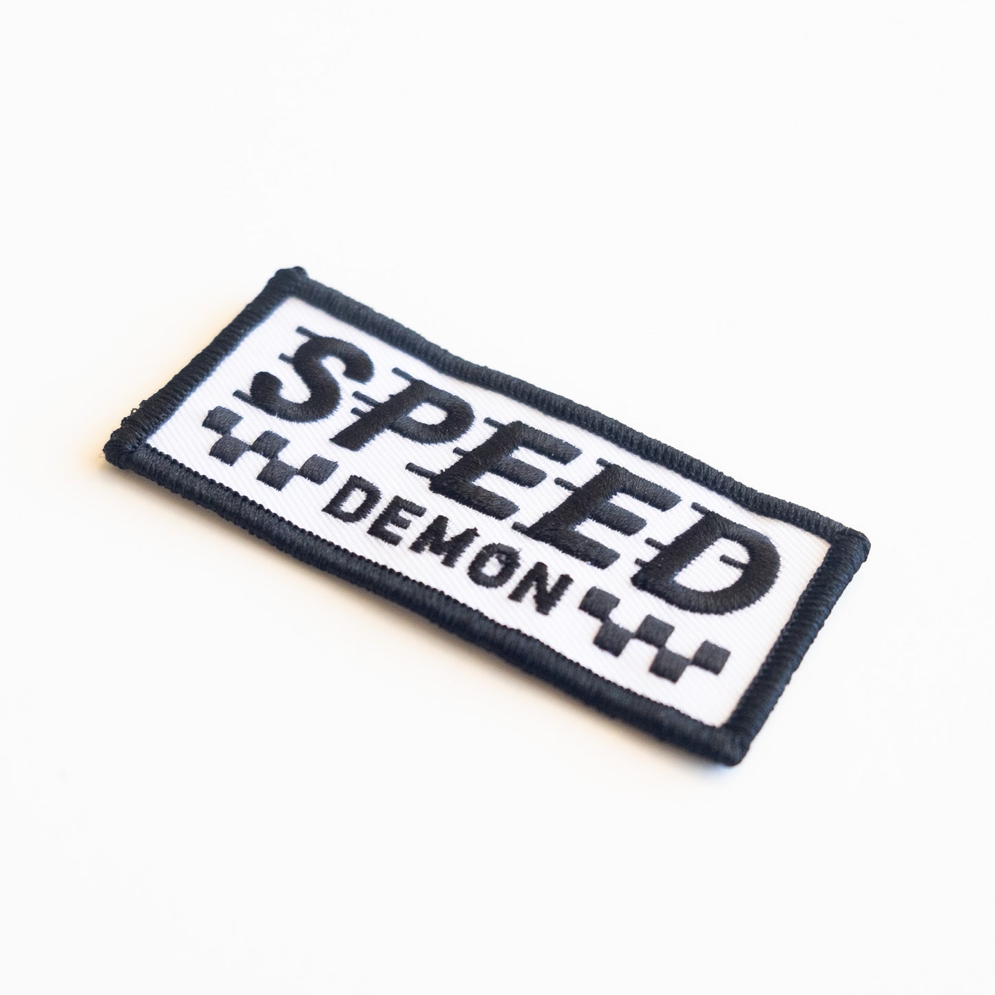 Speed Demon - Iron On Patch - Black and White