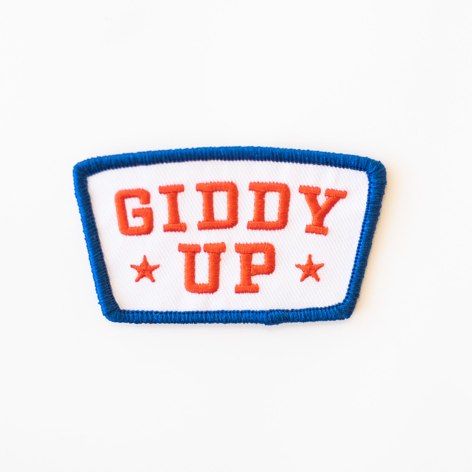 Giddy Up - Iron On Patch - Red, White and Blue
