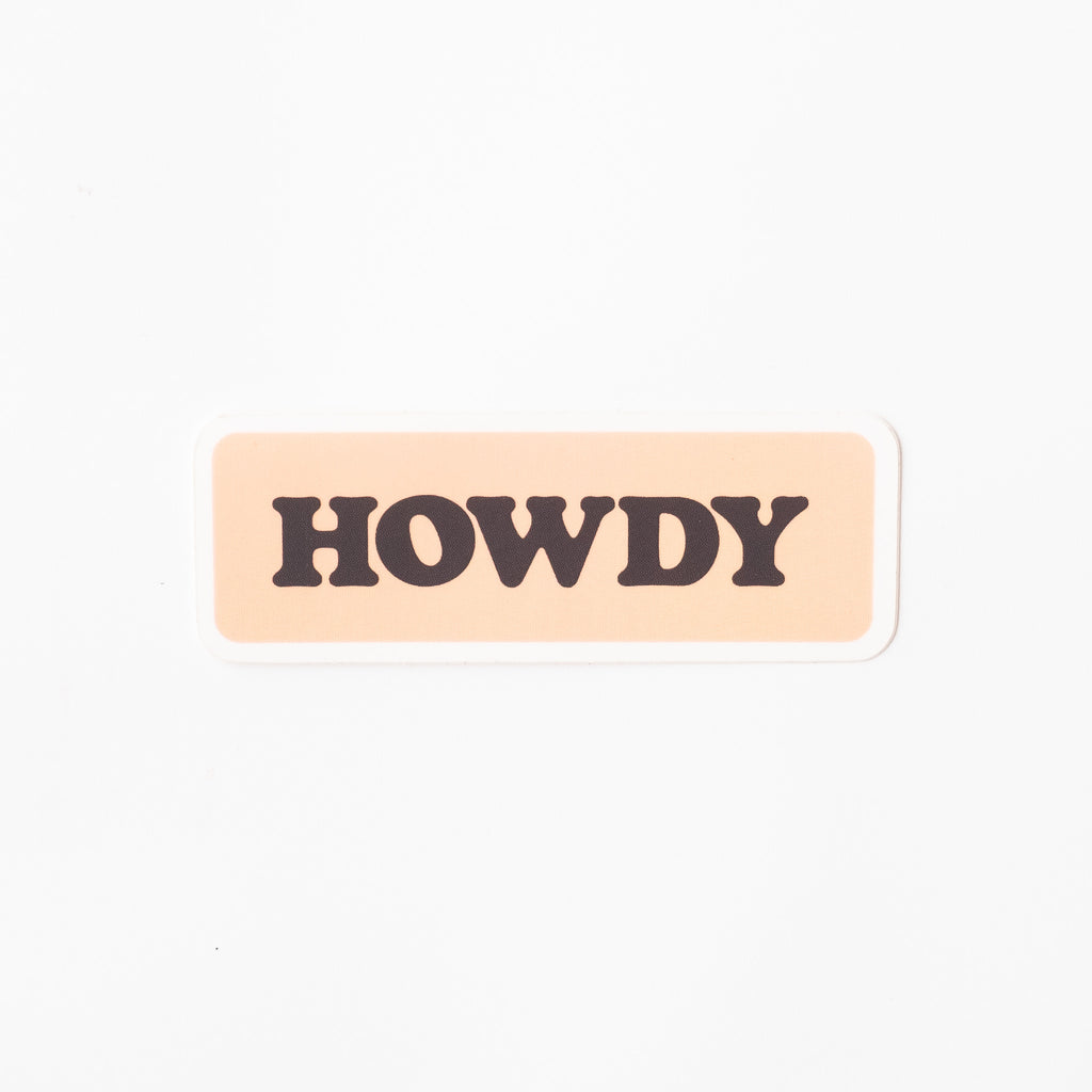 Howdy Three Pack of Vinyl Stickers