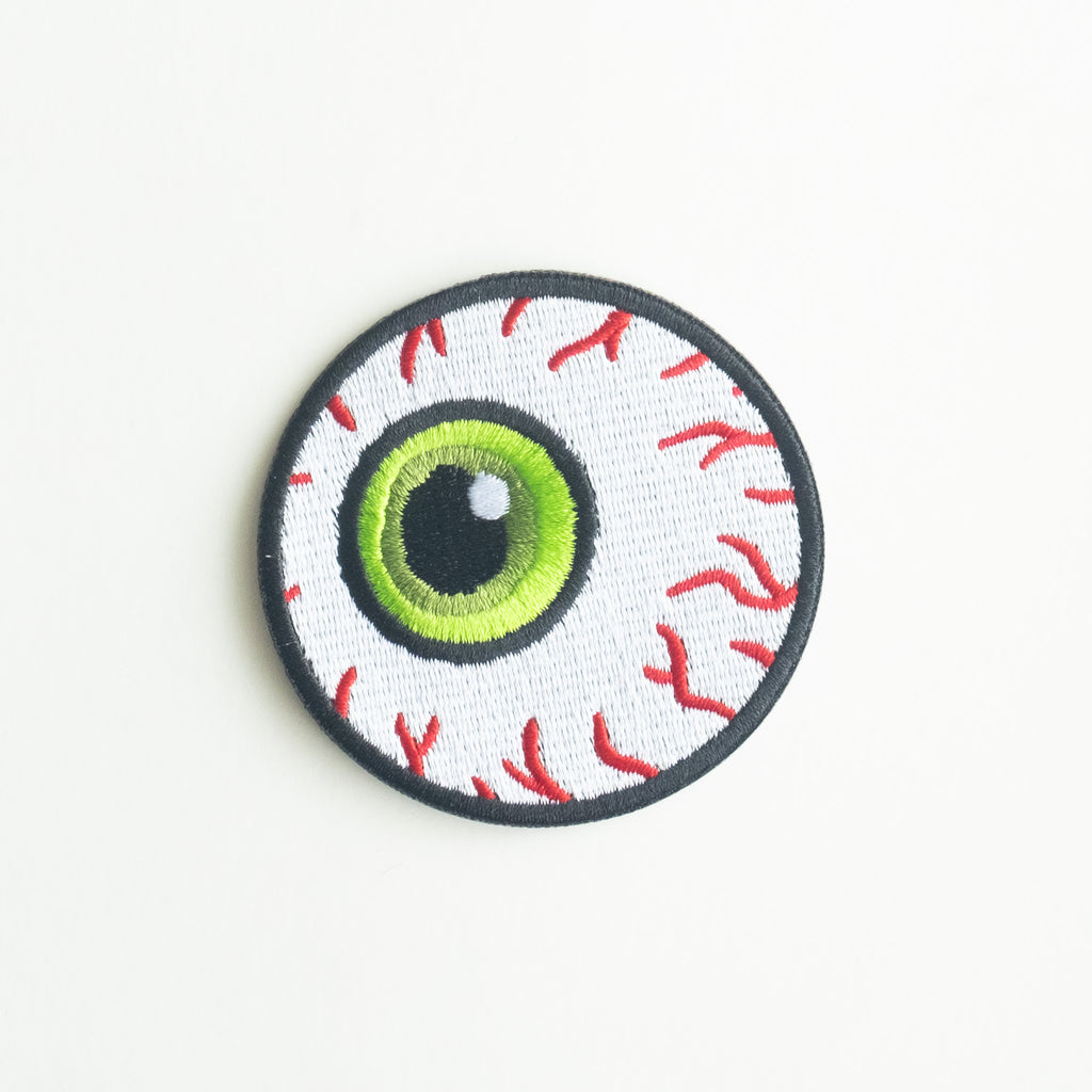 Green Eyeball - Iron On Patch