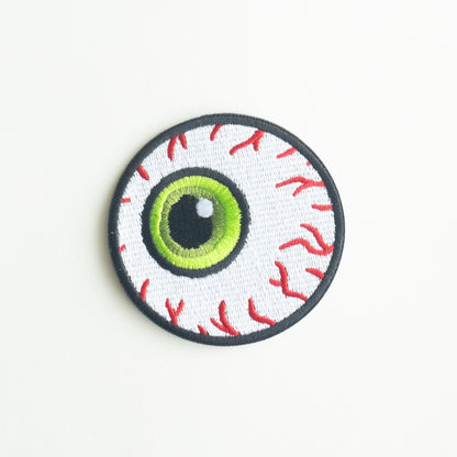 Green Eyeball - Iron On Patch