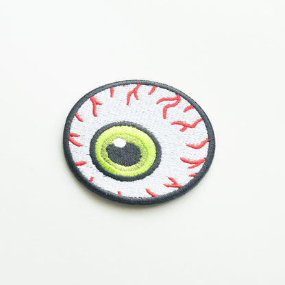 Green Eyeball - Iron On Patch
