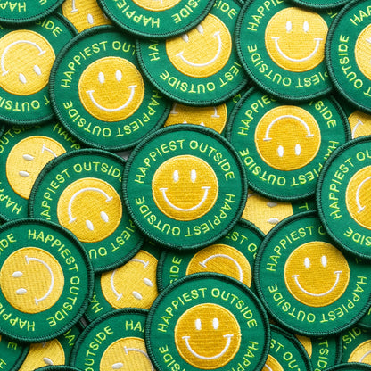 Happiest Outside - Iron On Patch