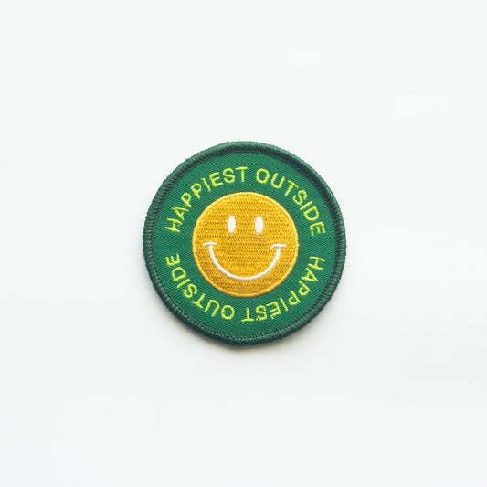 Happiest Outside - Iron On Patch