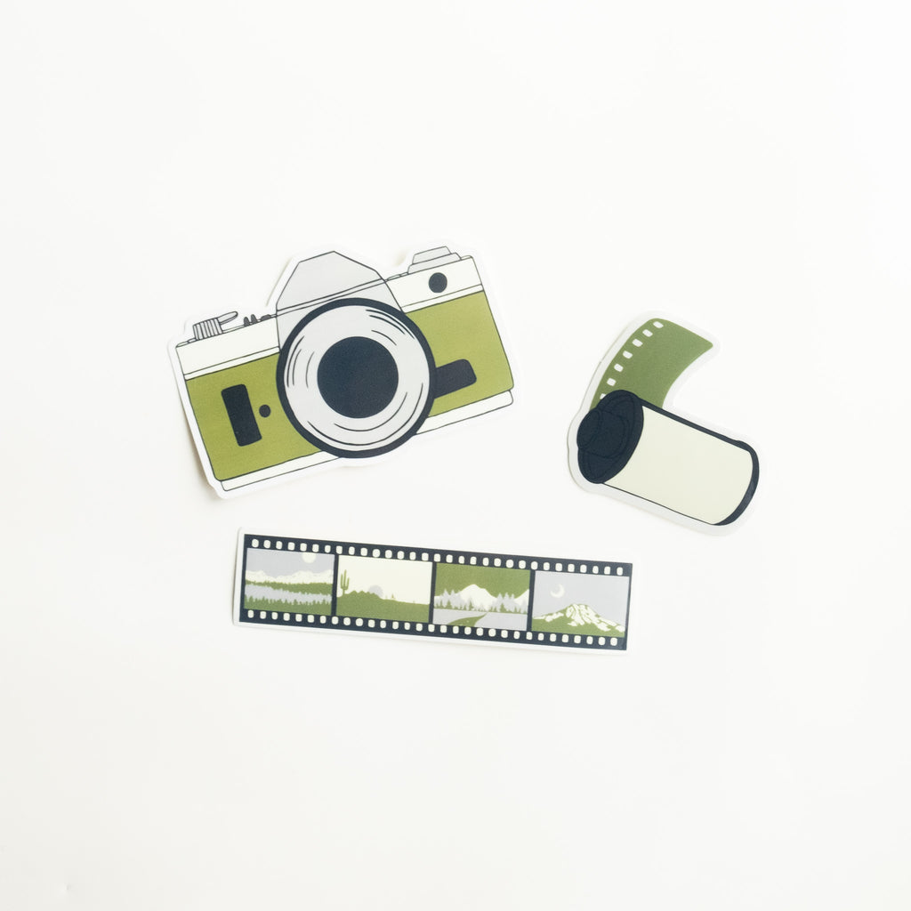 Film Photography Three Pack Of Vinyl Stickers