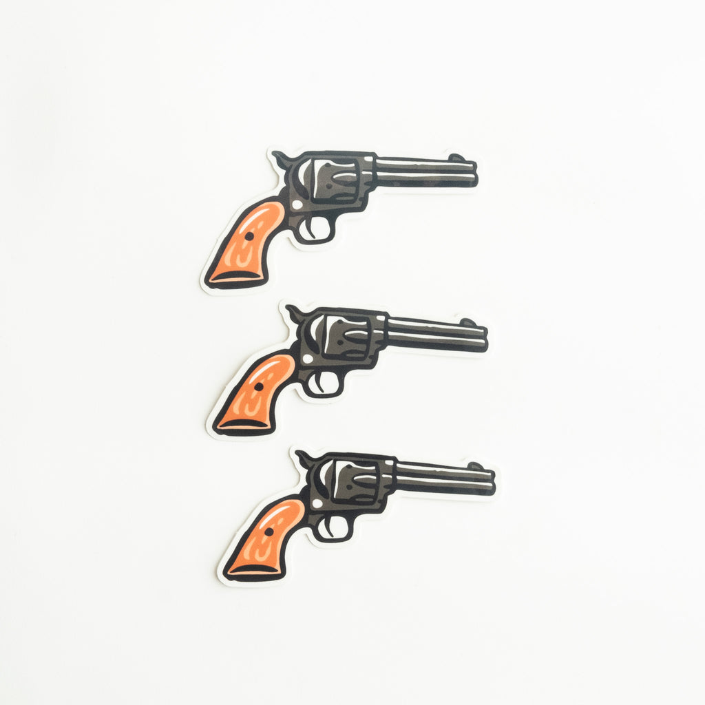 Revolver Vinyl Sticker - Western Six-Shooter
