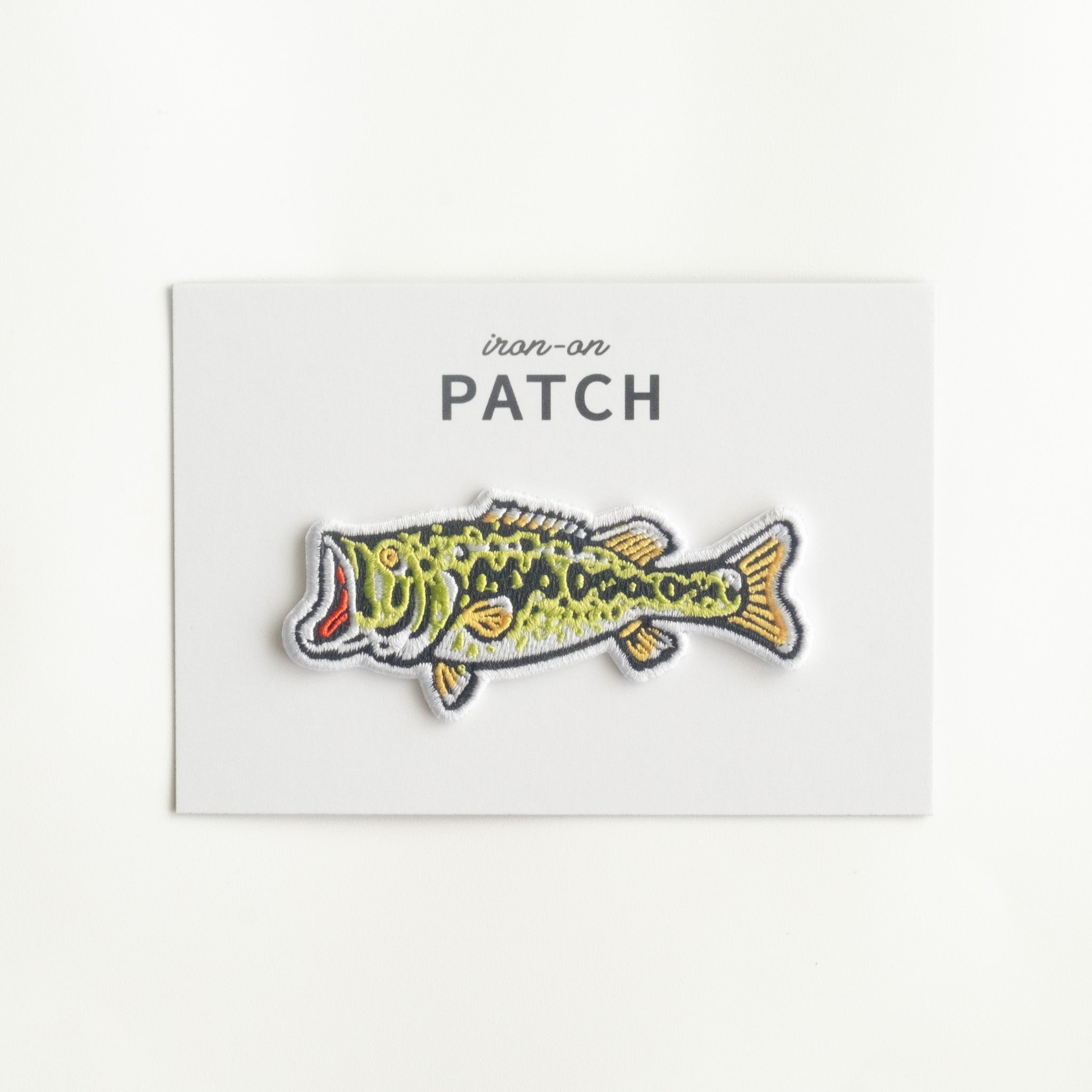 Large Mouth Bass - Iron On Patch - Fish