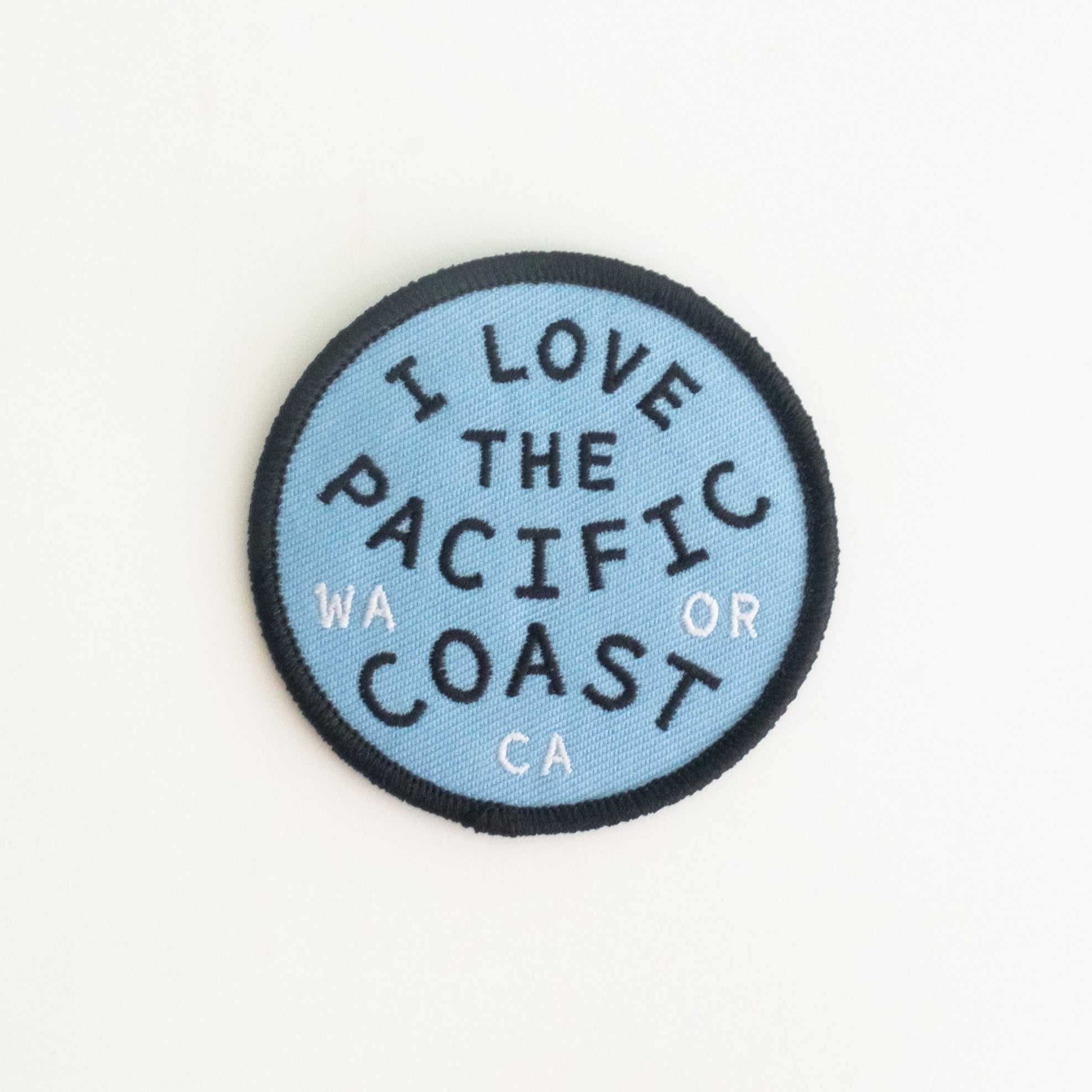 I Love The Pacific Coast - Iron On Patch - WA, OR, CA