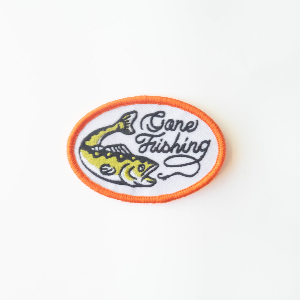 Gone Fishing - Iron On Patch