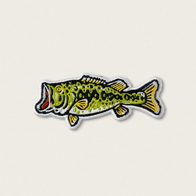 Large Mouth Bass - Iron On Patch - Fish