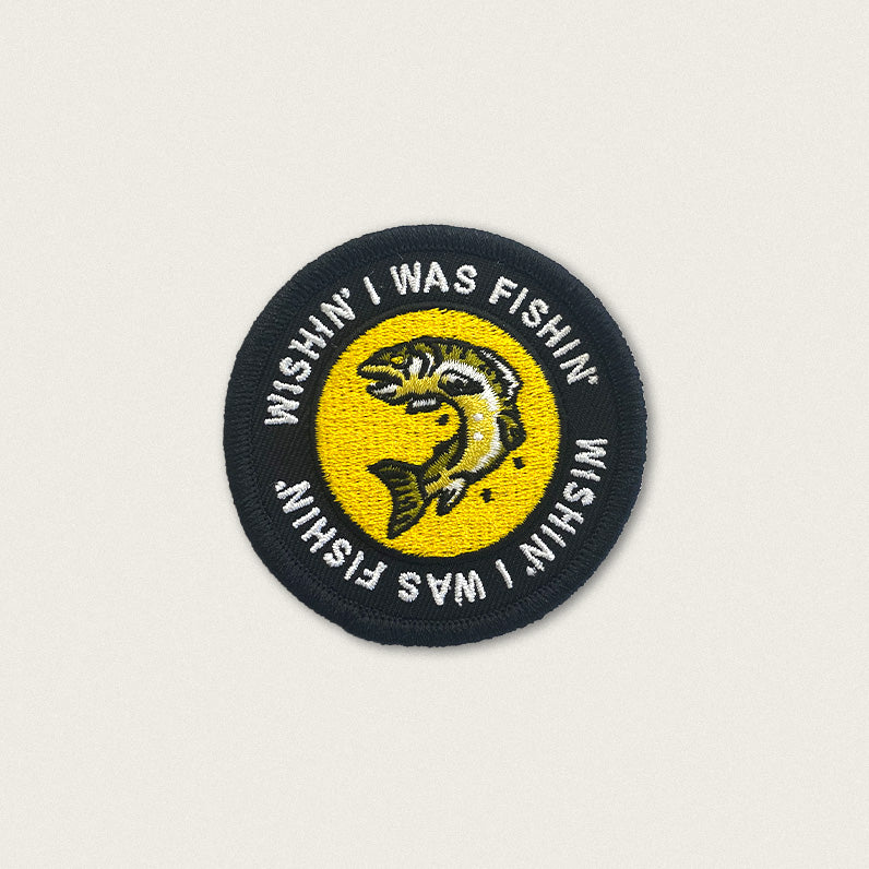 Wishin' I Was Fishin' - Iron On Patch