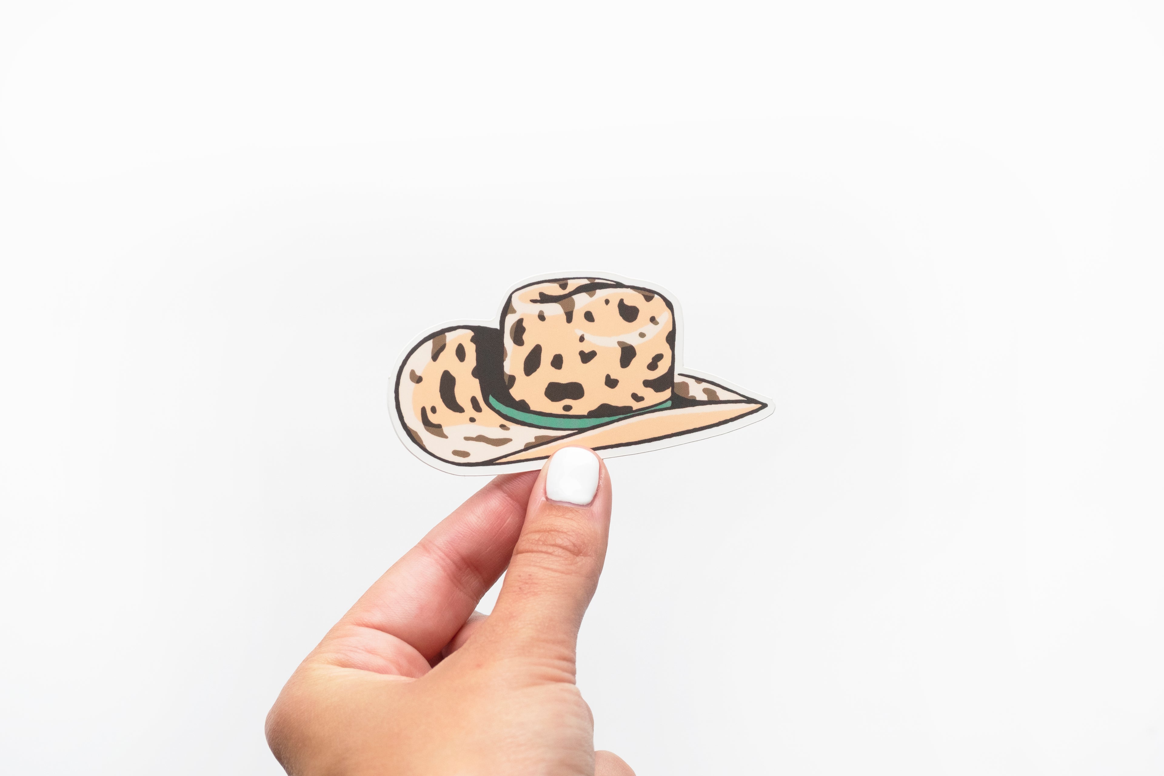 Pink cowgirl hat vinyl sticker