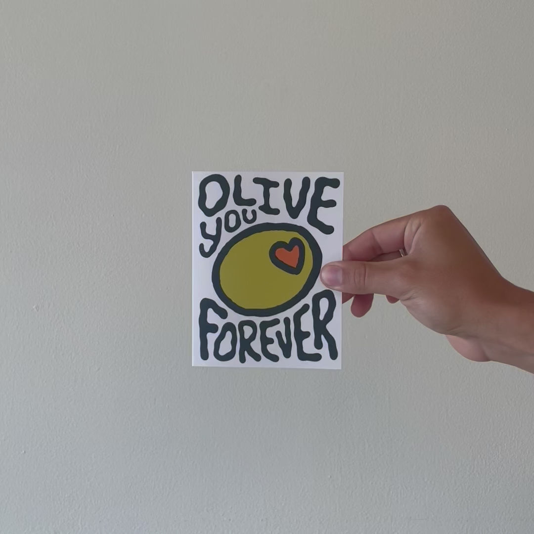 Olive You Forever - Blank Card