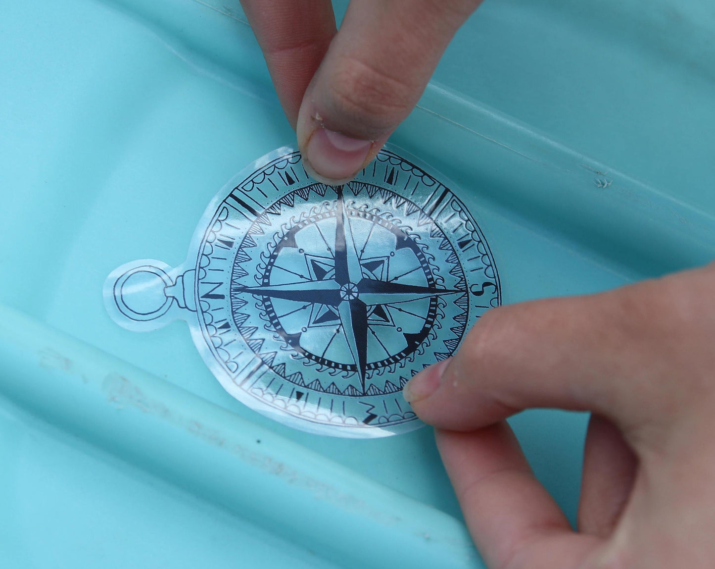 Black Compass Transparent Sticker